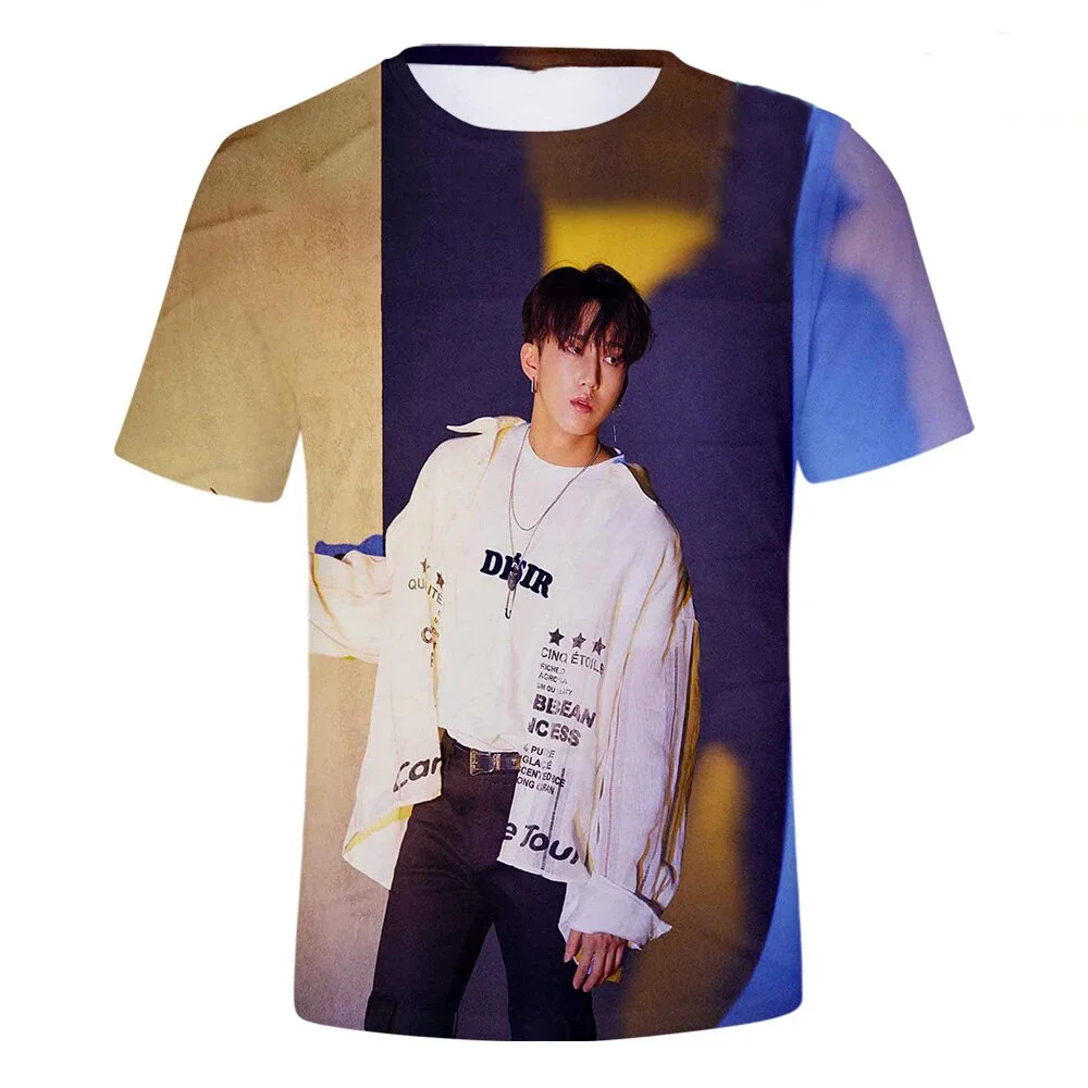 Korean KPOP Stray Kids 3D Print T Shirt Women Mern  Kawaii Harajuku Fashion Unisex Summer Short Sleeve Oversized kids T-shirts