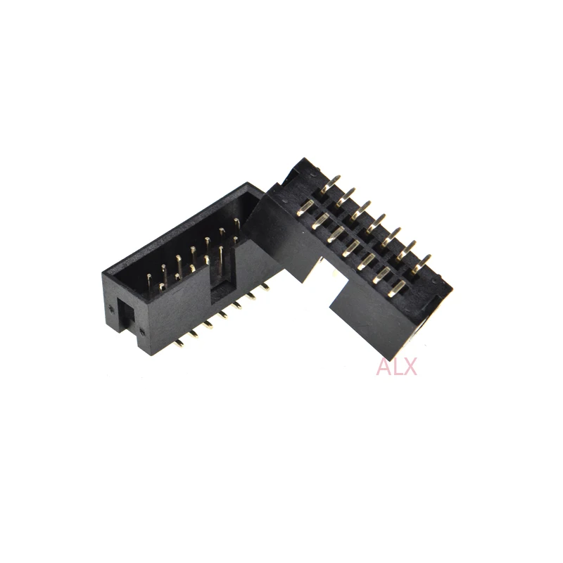 10pcs SMT 14 PIN 2.54MM pitch MALE SOCKET straight idc box headers PCB CONNECTOR DOUBLE ROW SMD 2x7PIN 2X7 14P DC3 HEADER