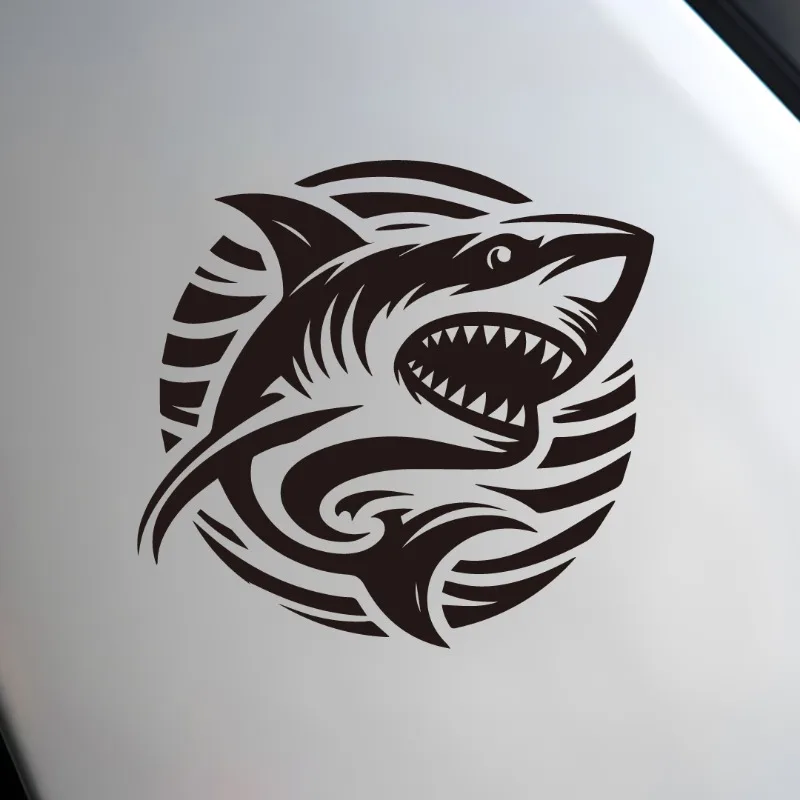 

Shark surfing with teeth bared creative&funny stickers for cartoon fans&lover,high quality for car trucks motorcycles &laptops