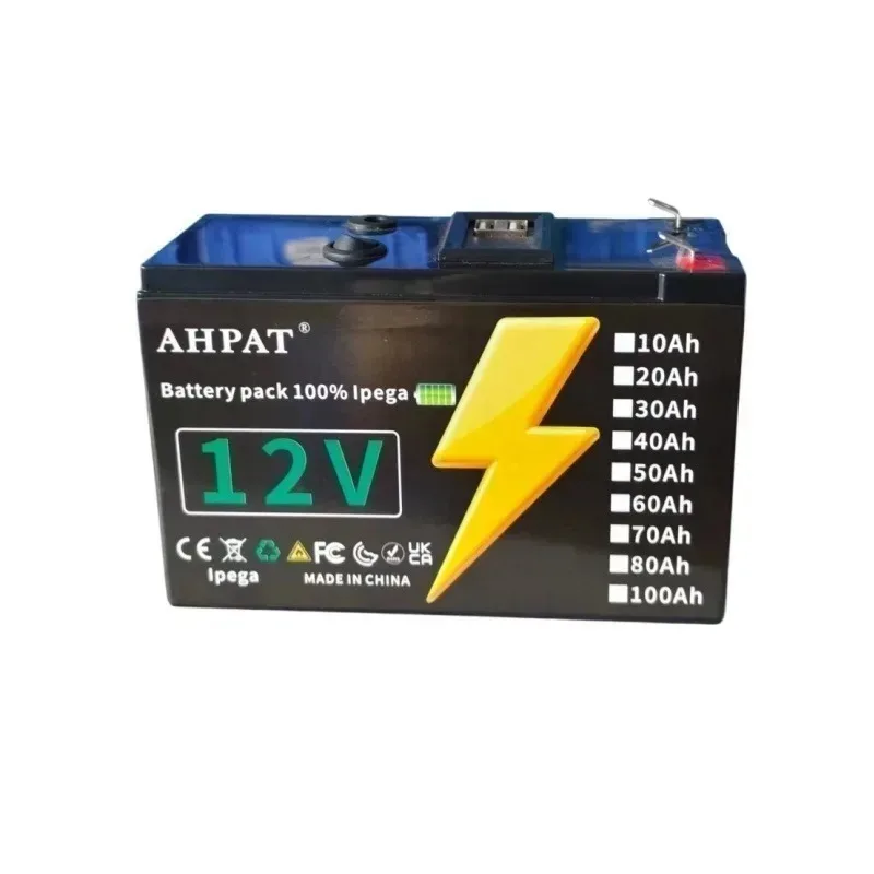Portable 12V Rechargeable Lithium Battery 10Ah to 100Ah for LED Lighting, Spraying Machine, Outdoor Camera & Backup Power