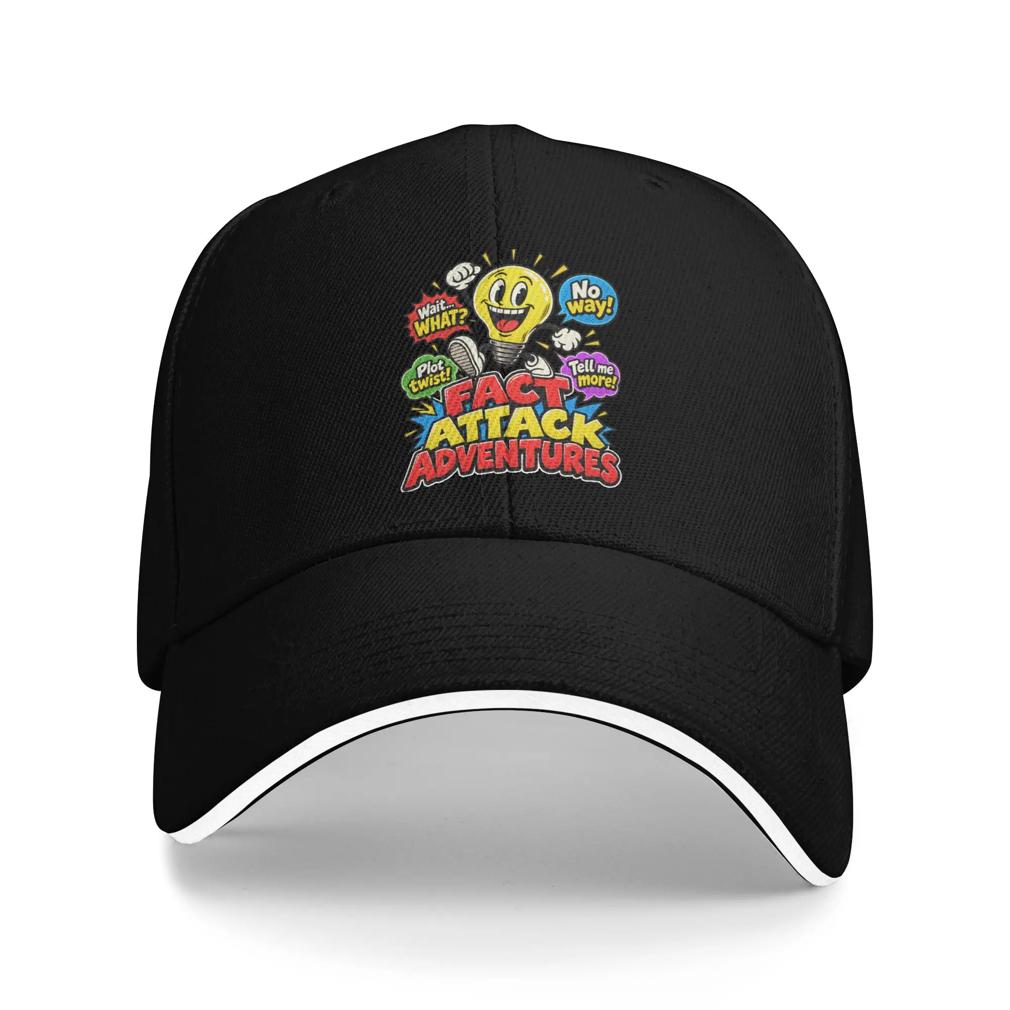 Men Women Fact Attack Adventures Lighty Hat Fashion Baseball Cap  Trucker Hat Travel Headewear Adjustable