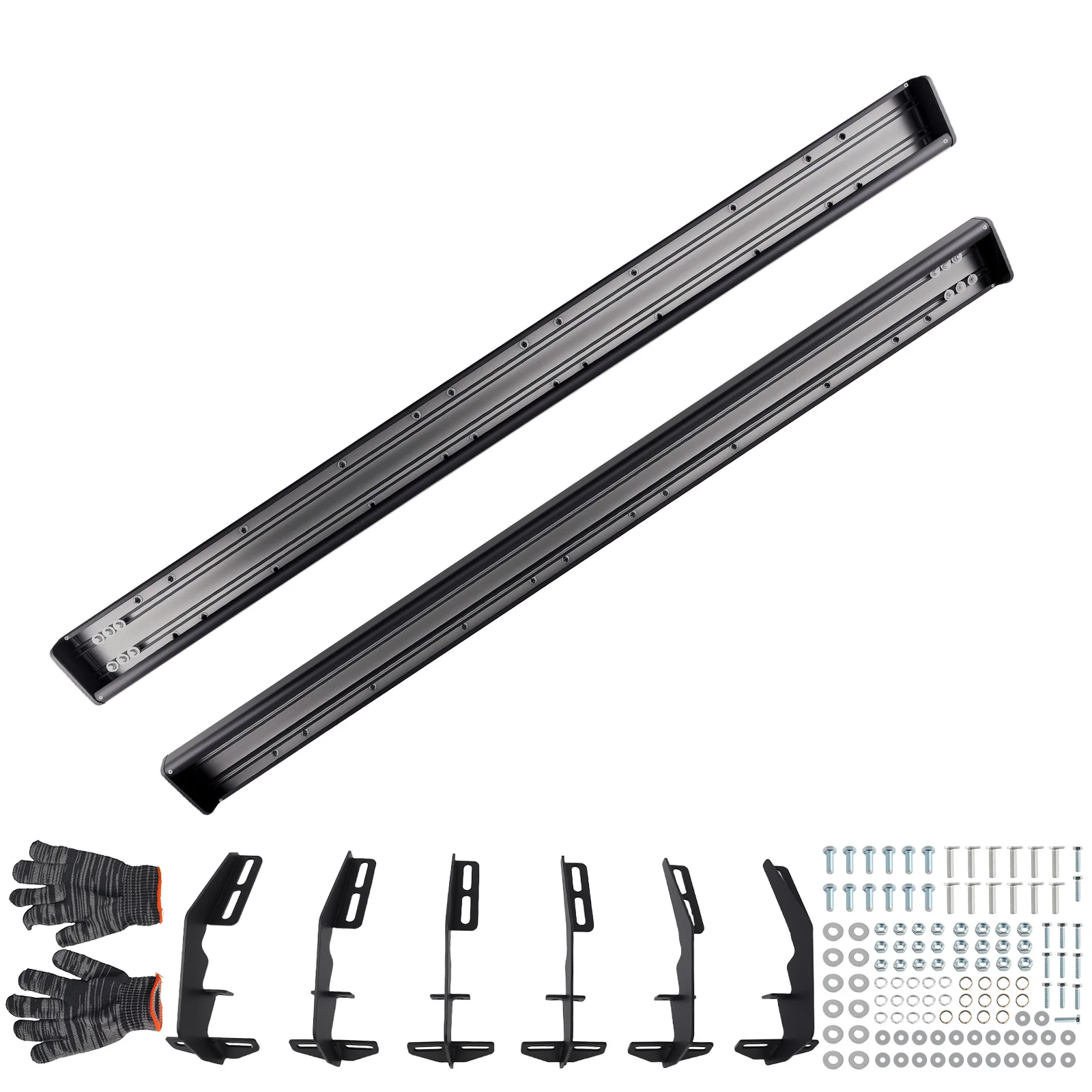 

Алюминиевые подножки для Dodge Ram 1500 Crew Cab 2019-2025, 82 дюйма, черные