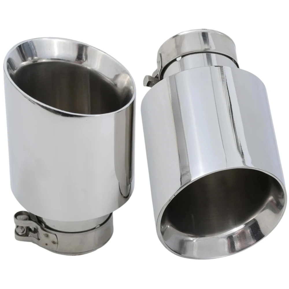 1 Piece Top Quality 304 Stainless Steel Universal Exhaust System End Chrome Pipe+Car Exhaust Tip