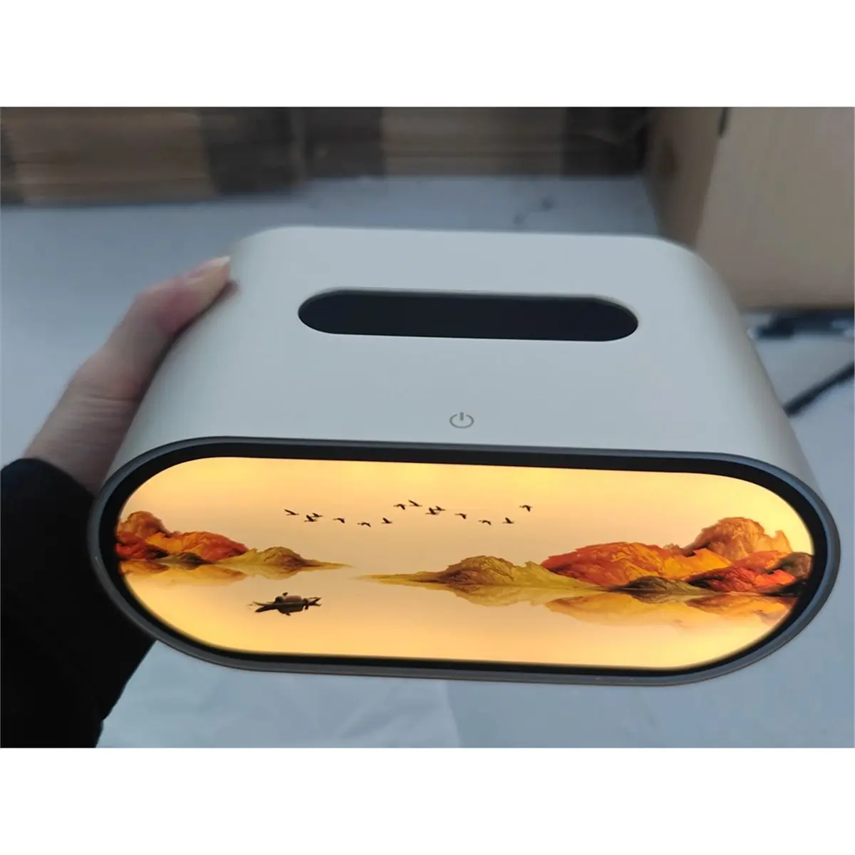 1pc Light Drawing Tissue Box, Suitable for Bedrooms and Dressing Tables, Night Lights for Young People
