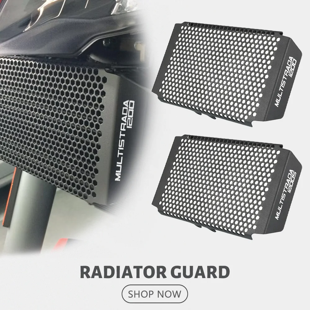 Oil cooler Guard For Ducati Multistrada 1200 1200 S 2010-2014 2013 2012 2011 Aluminum Motorcycle Radiator Grille Guard Cover