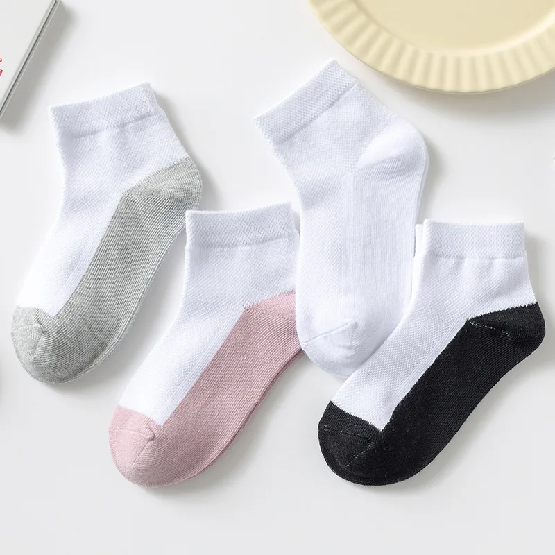 6 Pairs Cotton Kids Boys Girls Socks Childrens Babys Toddlers Sport Socks School Students Spring Autumn Soft Fashion Short Socks