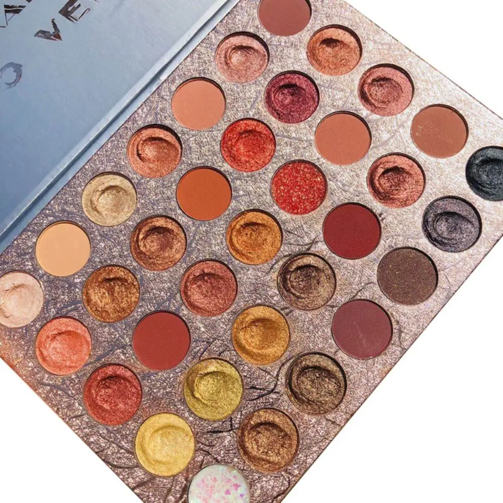 Cosmetic Waterproof 35 Color Eyeshadow Palette Fashion Sweatproof Matte Eyeshadow Professional Long Lasting Mixer Palette Girl