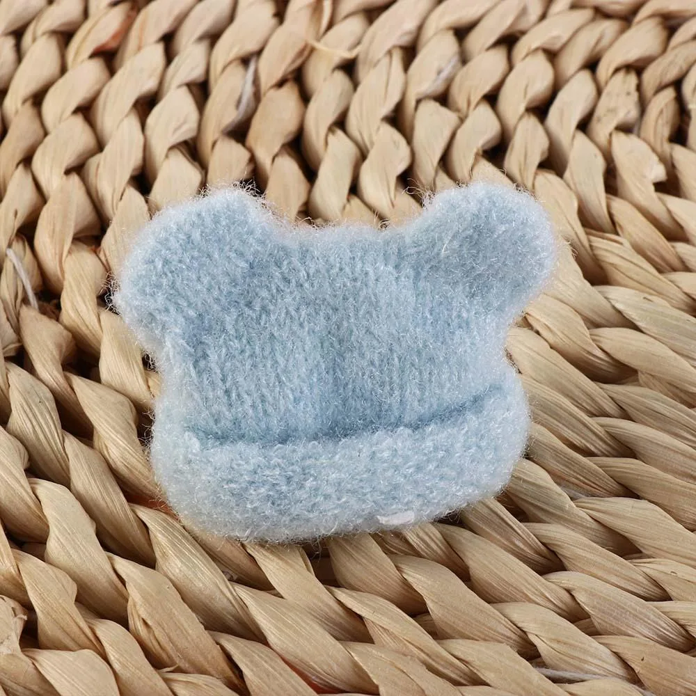 Accessories Knitted Mini Knitted Hats Mini Colorful DIY Decorative Cap Handmade Materials Cute Knitted Finger Cap Girls