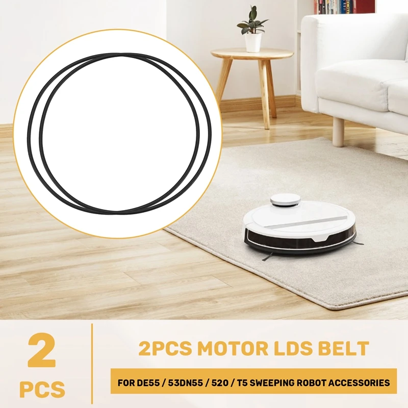 Ac66 2 peças adequadas para ecovacs deebot de55 / 53dn55 / 520 / t5 acessórios de robô arrebatador motor cinto lds