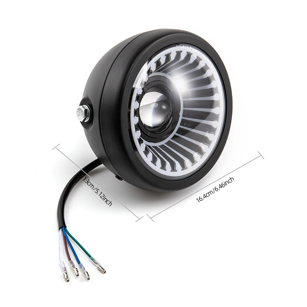 دراجة نارية 6.5 بوصة مقهى المتسابق خمر العالمي LED RGB المصباح عالية منخفضة شعاع ل هارلي سبورتر سوفتيل المروحيات مخصص