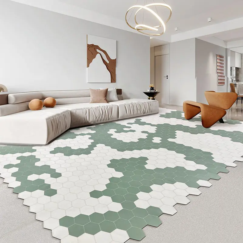 Smooth Real Cowhide Carpet for Living Room Handmade Stitching Large Customize Home Rug Floor Decor Anti-skid Floor Mat Bedroom