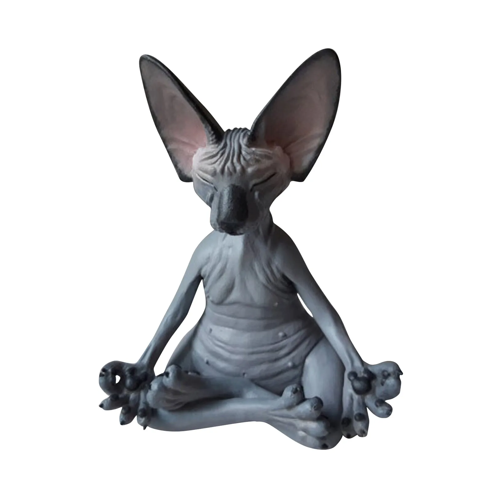 13cm Cat Meditate Statue Collectible Figurines Miniature Decor Sphynx Desktop Decoration Animal Model Figure Home Decor Sphinx