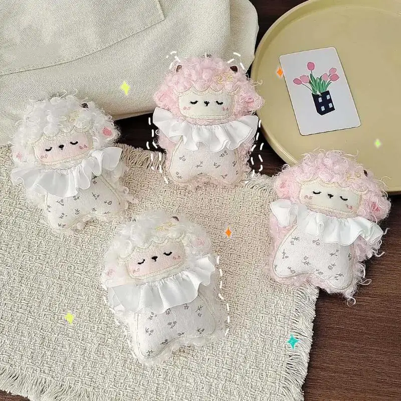 Fashion Cute Sheep Doll Pendant Creative Pretty Curly-haired Lamb Keychain Purse Charm For Students Girls