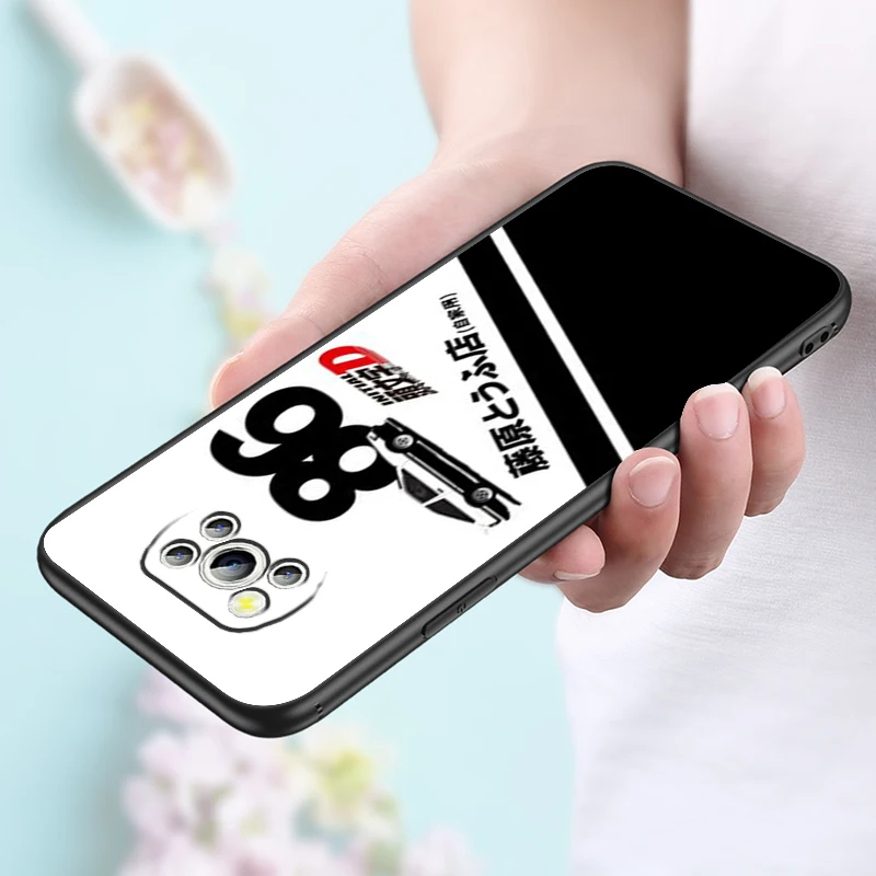 Cool Cute Initial D For Xiaomi Mi Poco F5 F4 F3 X6 X5 X4 X3 M6 M5 M5S M4 M3 C65 Pro GT NFC 5G Black Soft Phone Case image 5