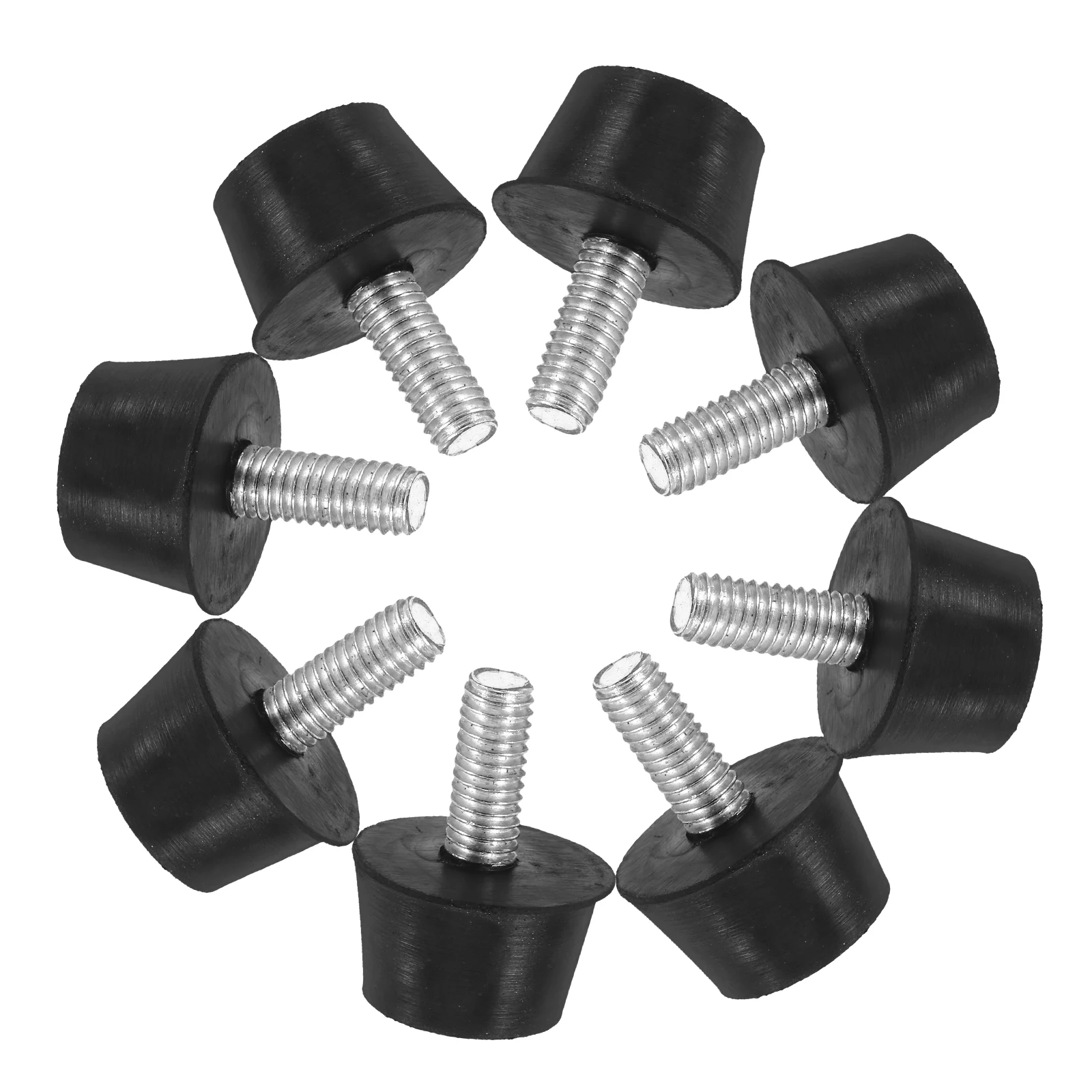 8pcs M6 Screw Adjustable Rubber Furniture Levelers Detachable Noise Reduction Antislip Feet Pads For Tables Chairs Sofas