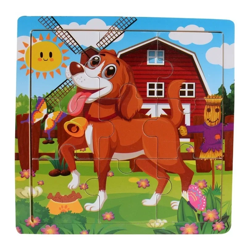 퍼즐 장난감 만화 플랫 직소 퍼즐 소년 소녀 학습 교육용 유아 장난감 보드 게임