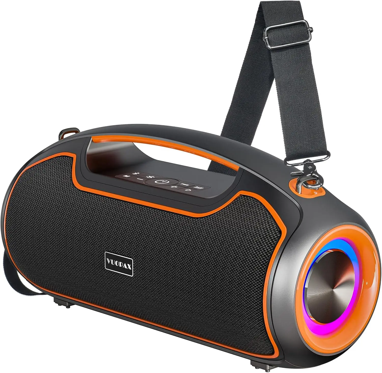 

200W MAX Loud Outdoor Bluetooth Speaker with Deep Bass, IP65 Waterproof, 24H Playtime, RGB Lights, USB-C