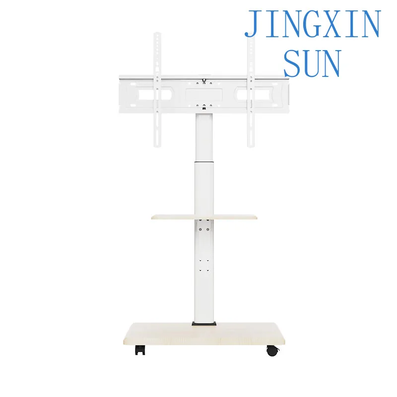 TV Stand for Movable Floor Vertical TV Stand for White Solid Wood Art Hanger TV Mount Stand for Living Room Bedroom Home