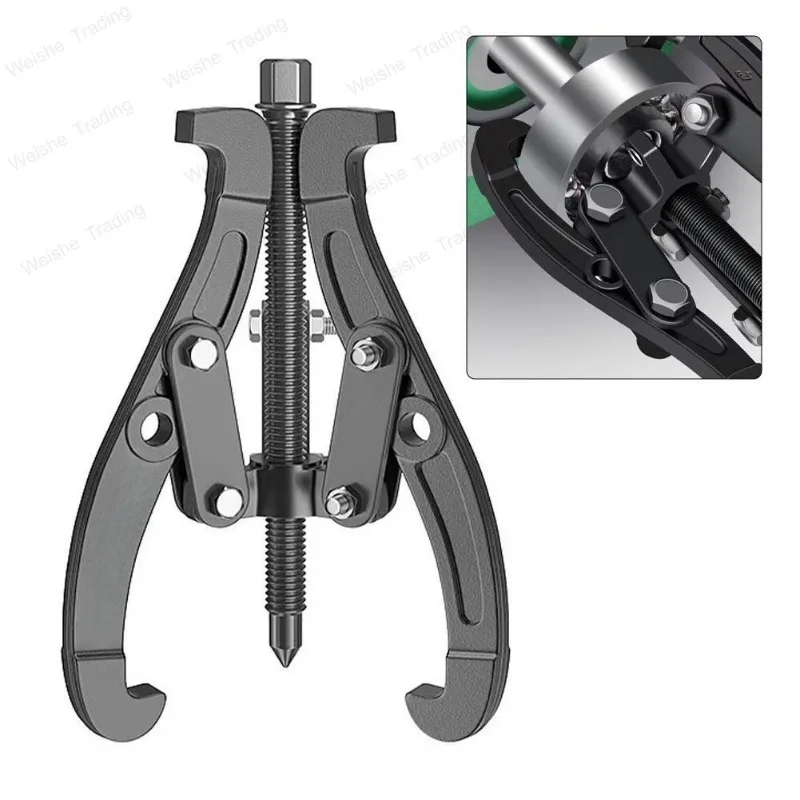 Practical Gear Puller 3 Jaw Heavy Duty Reversible Bearing Removal Tools Flywheel Pulley Extractor Steel Auto Repair Hand Tool