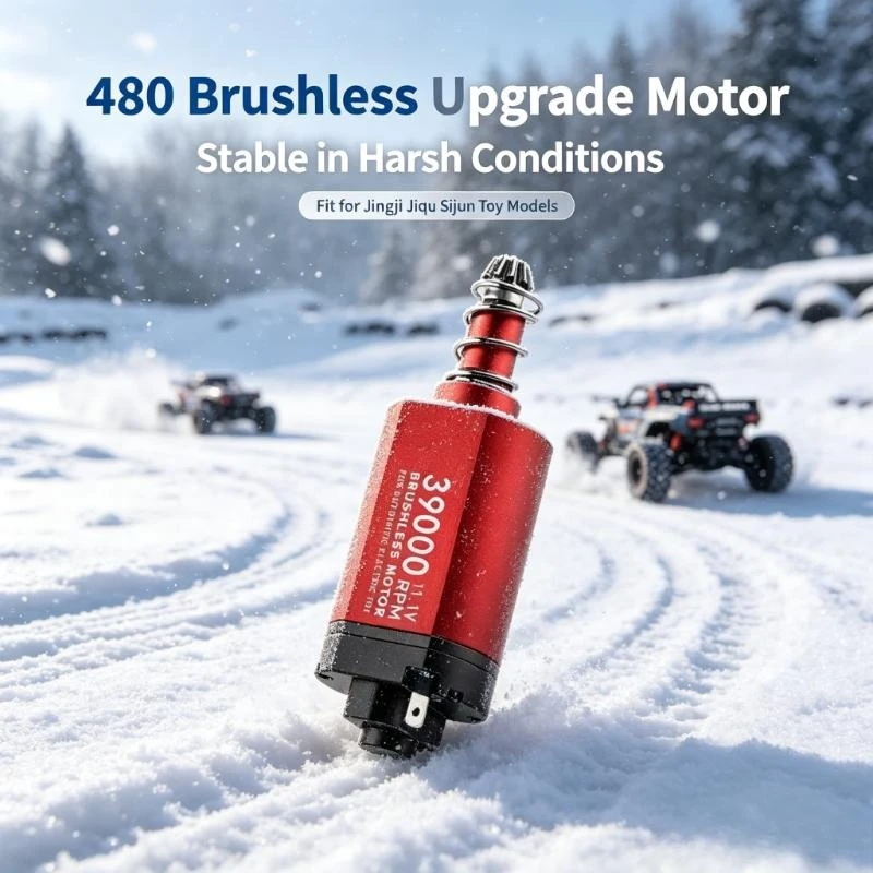 480 High‑Speed Brushless Motor with Long/Short Shaft, High Torque Low Heat, Fit for Jingji Jiqu Sijun Game Toy Models