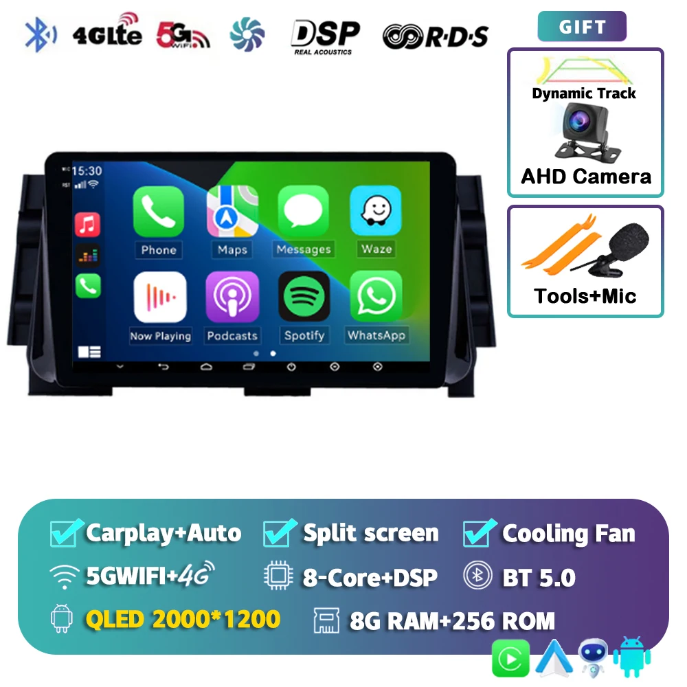 Qualcomm Snapdragon Android 15 Carplay Auto Radio Multimedia Speler Voor Nissan Kicks Micra P15 2016-2020 Dsp Autoradio GPS