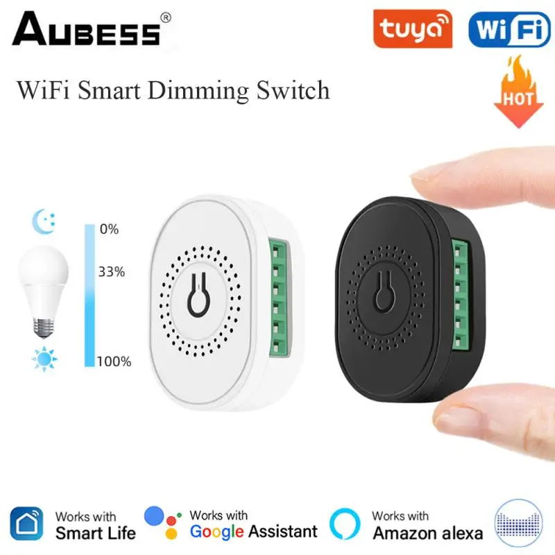 Tuya WiFi Mini DIY Smart Dimming Switch Smart Home Automation Modules Timing Smart Life APP Control Work with Alexa Google Home