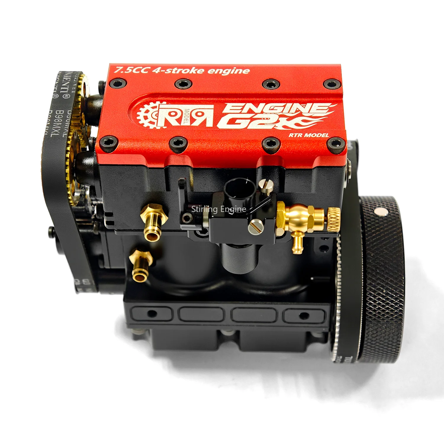 Neuer 7,5cc Benzin-Inline-Zweizylinder-Motor, 4-Takt-Modellbausatz, Modifizierbares Automodell, Metall-Motorkit 2026 Geschenk