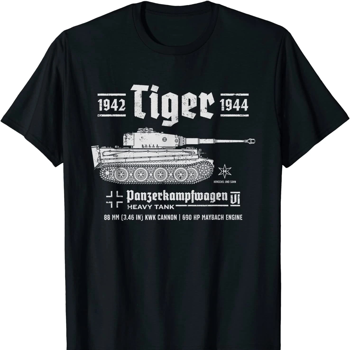 Tiger Panzer PzKpfw VI WWII German Heavy Tank T-Shirt. Premium Cotton Short Sleeve O-Neck Mens T Shirt New S-3XL