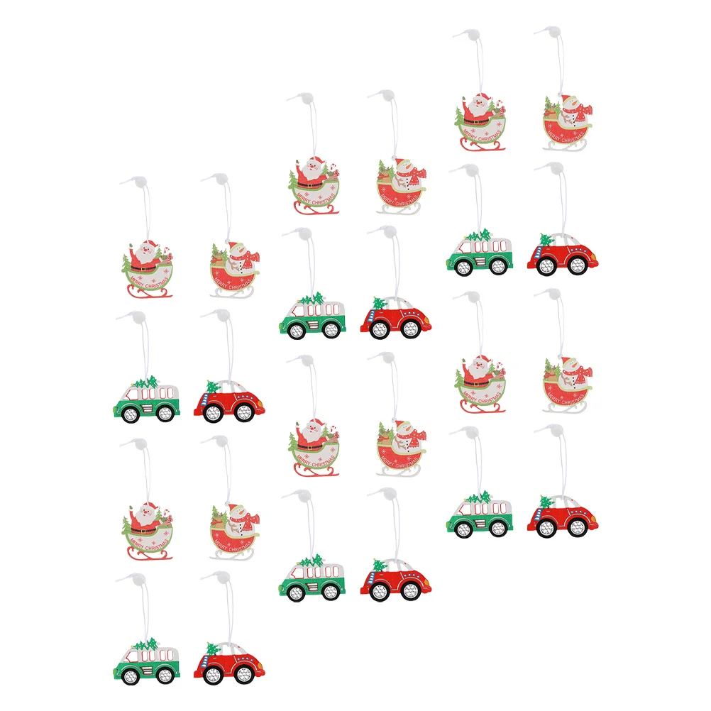 

24pcs Wooden Christmas Hanging Ornaments Xmas Tree Pendants Party Props Holiday Decor For Home Garden Wall Door Tree