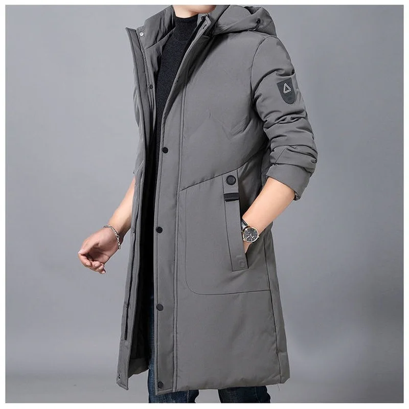 

Fashion Winter Jacket Men Brand Clothing 2024 New Parkas 's Thicken Warm Long Coats High Quality Hooded Jackets E691