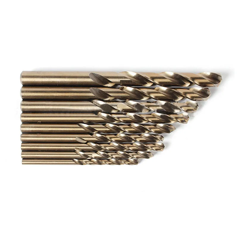 Set di punte da trapano in cobalto 19 pezzi 1/16 "-3/8", punta in acciaio ad alta velocità M35 per metallo temprato, acciaio inossidabile, ghisa e plastica di legno