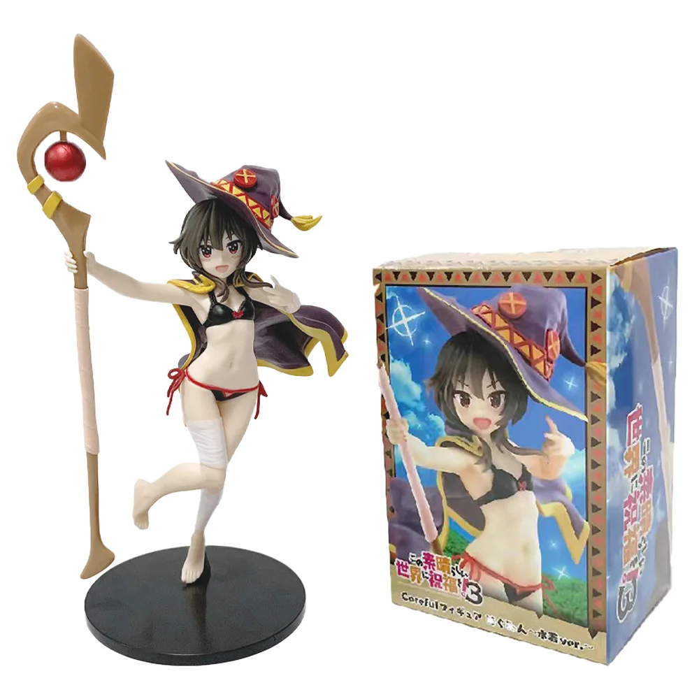 Figura De Anime Megumin En Traje De Baño | Estatua De PVC De 23 Cm | Adorno De Escritorio Y Regalo Para Fans | Modelo De Colección Detallado