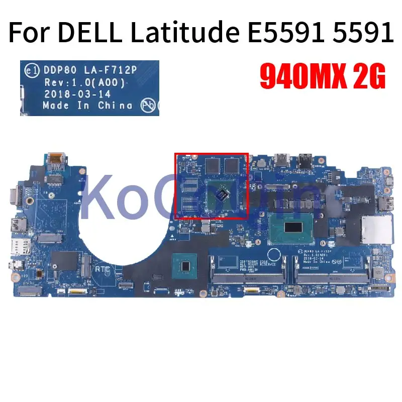 Imagem -04 - para Dell Precision 3530 Latitude E5591 5591 Notebook Mainboard 03yc67 0x1dm7 0t73cf 0c4n0x 0vjgx1 Computador Portátil Placa-mãe La-f712p