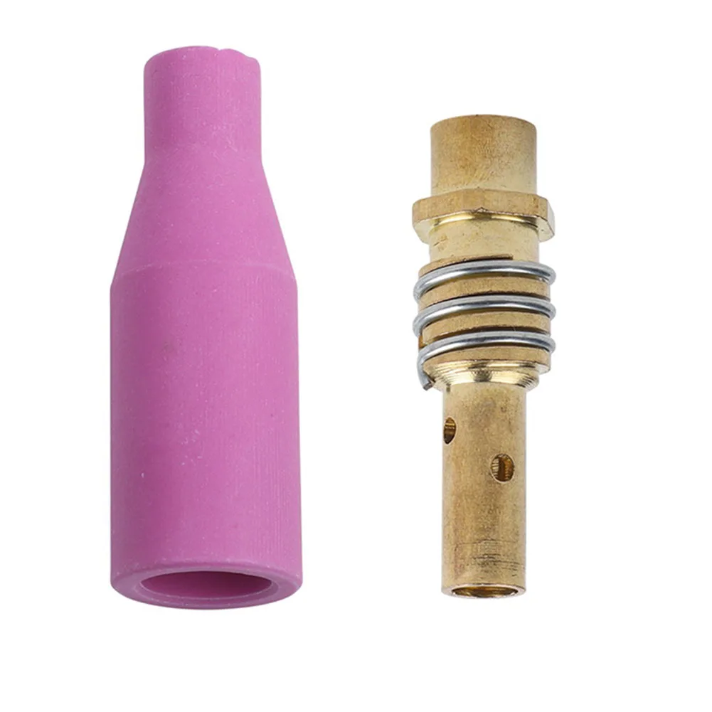 7PCS Welding for torch Replacement Kit for 15AK MB15 For MIG Welders Featuring 0.8mm Brass Tips Earthenware Nozzle and Holder