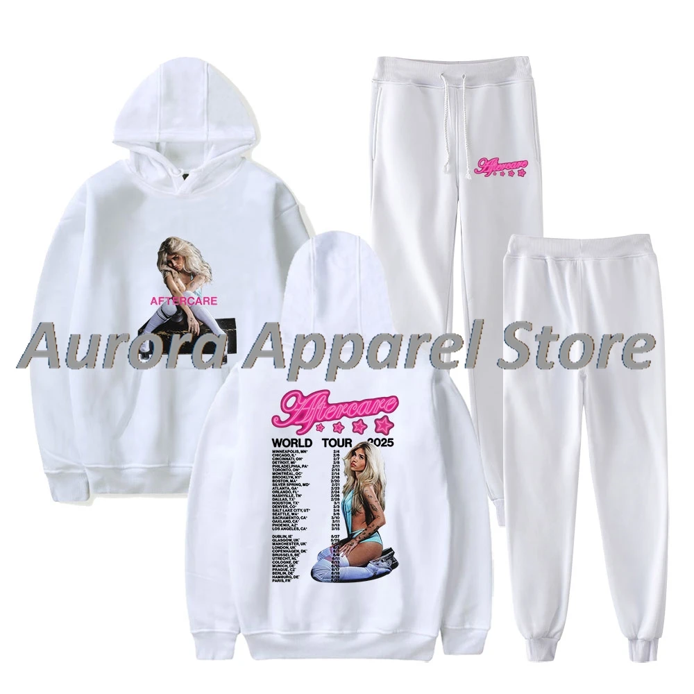 Nessa Barrett Aftercare World Tour 2025 Merch Hoodies Jogger Pants Cosplay Women Men Fashion Streetwear Set