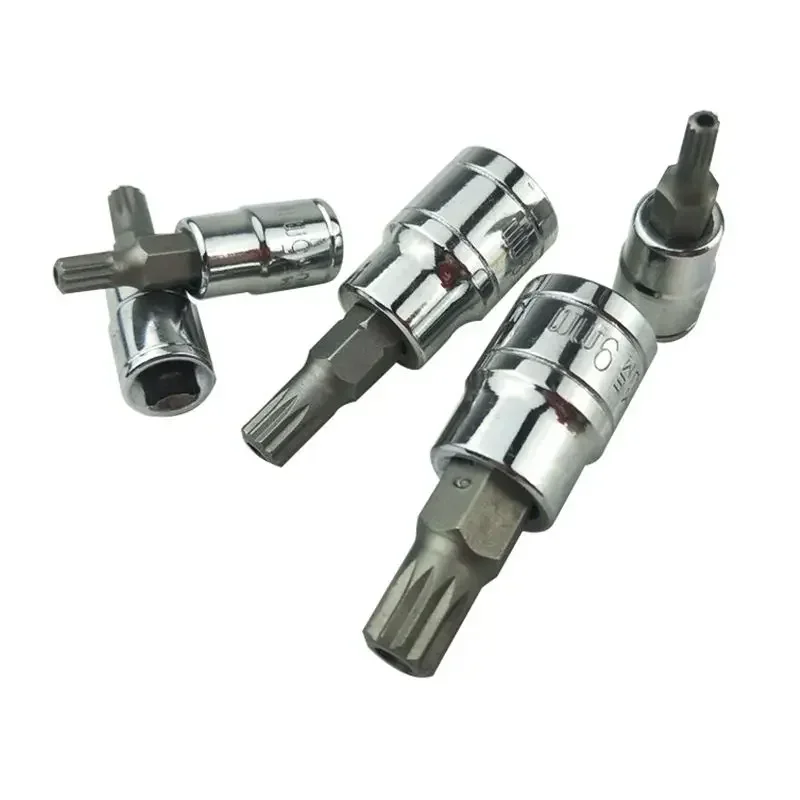 10PCS/Set XZN Tampered Triple Square Spline Bit Socket Driver Set with Storage Box,M4-5-6,M8-9-10-12,M14,M16,18 - CRV puntas