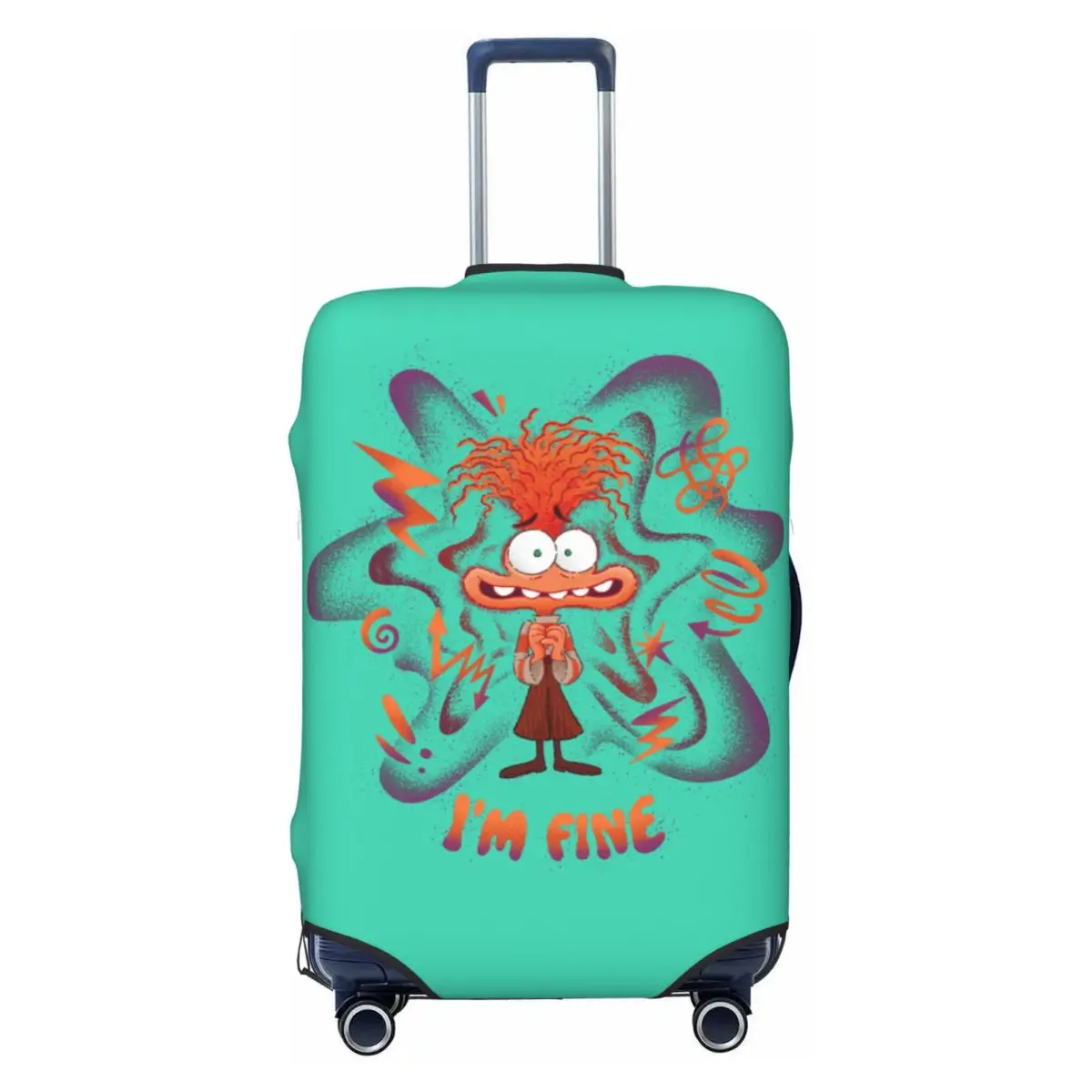 

Custom Fashion Inside Out Anxiety Fine Luggage Cover Protector Dust Proof Travel Suitcase Covers