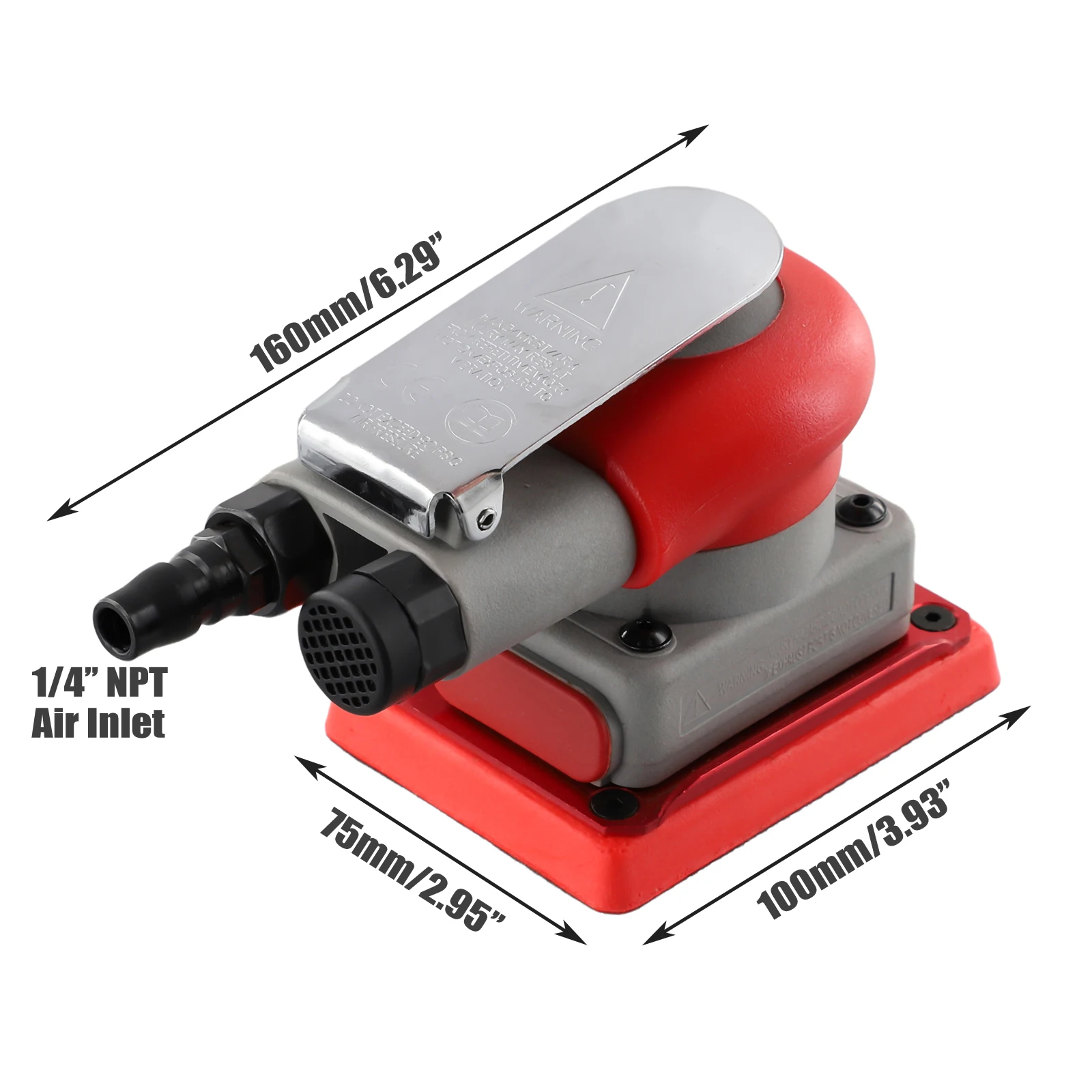 Imagem -03 - Lixadeira Pneumática Quadrada para Móveis Automotivos Ferramenta Abrasiva Polimento de Superfície Grão Abrasivo Acessórios para Ferramentas 75*100 mm