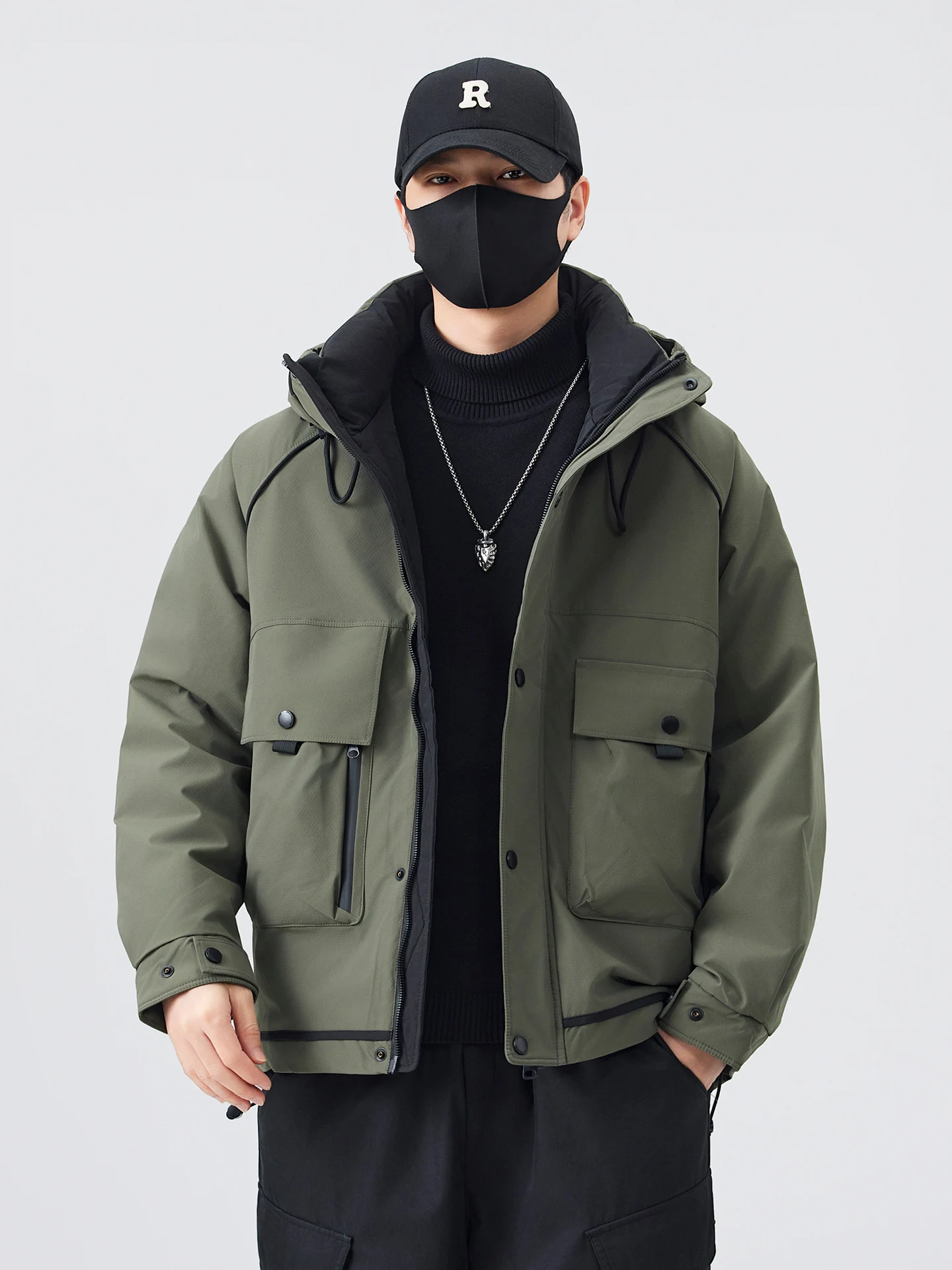 

Мужская зимняя пуховая куртка, утепленная, морозостойкая, легкая, в американском стиле, для работы, активного отдыха, альпинизма, походов