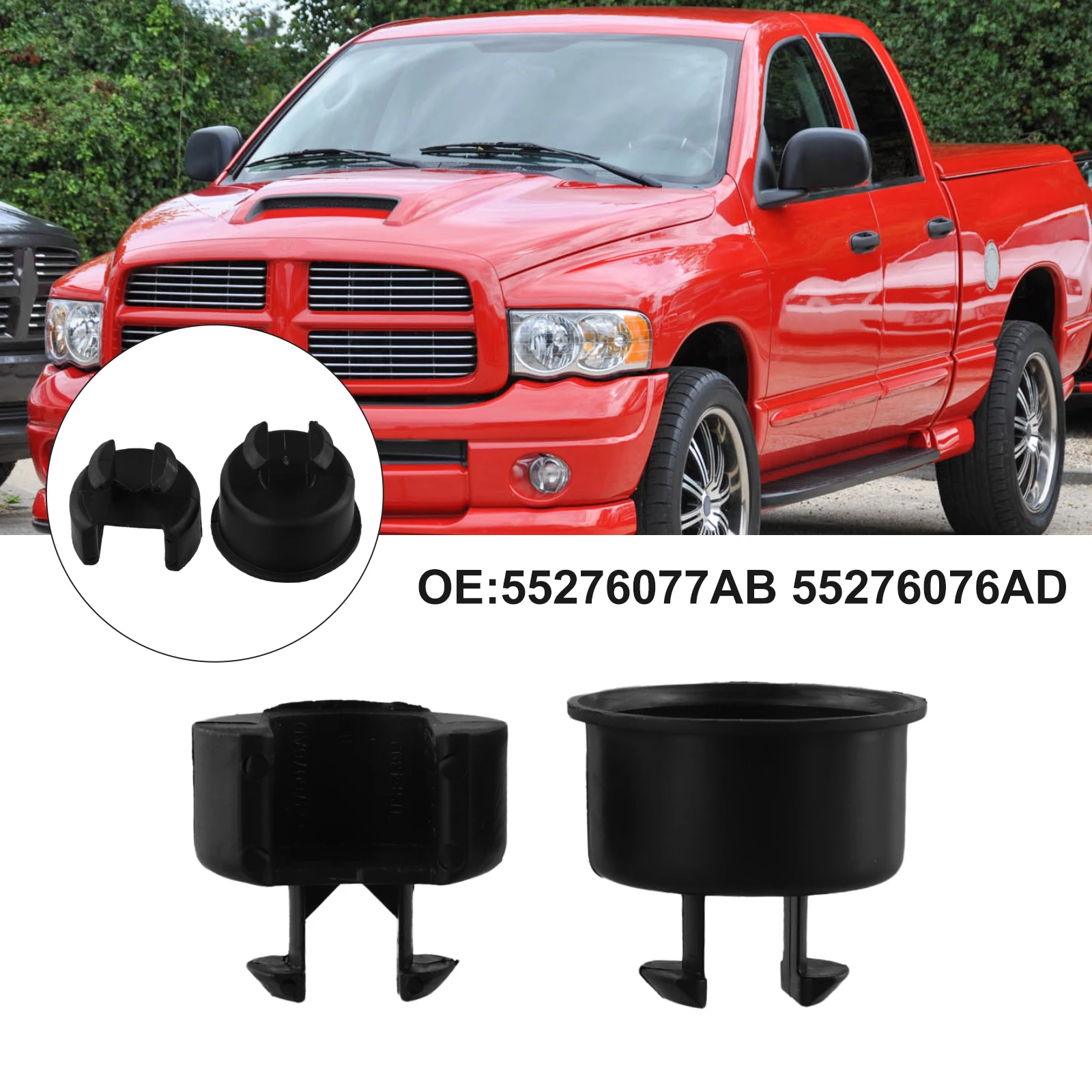 

2 шт. втулки поворотного крепления задней двери для моделей Ram 1500 02-08, 2500, 3500 2003-2009, артикулы 55276077AB, 55276076AD ﻿