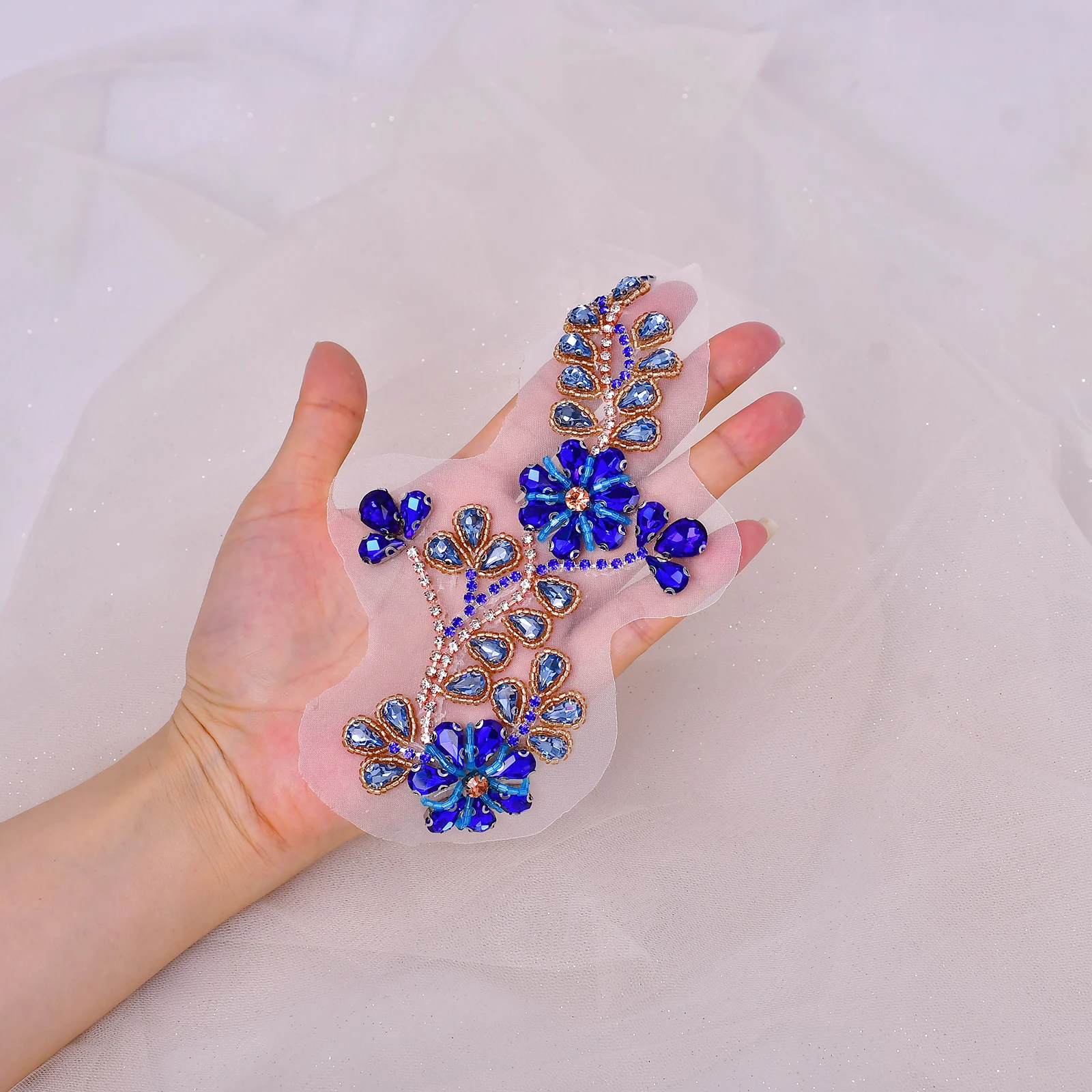 

Сетчатая аппликация со стразами, украшение свадебного платья и вечернего платья своими руками, для вечерних платьев и одежды, ручное шитье/гладирование