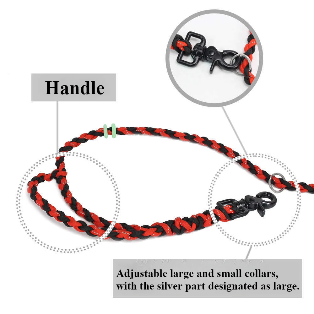 550 Parachute Cord Dog Harness Leash for Medium Large Dogs Leads Pet Training Running Walking Safety Mountain Dog Leash Ropes