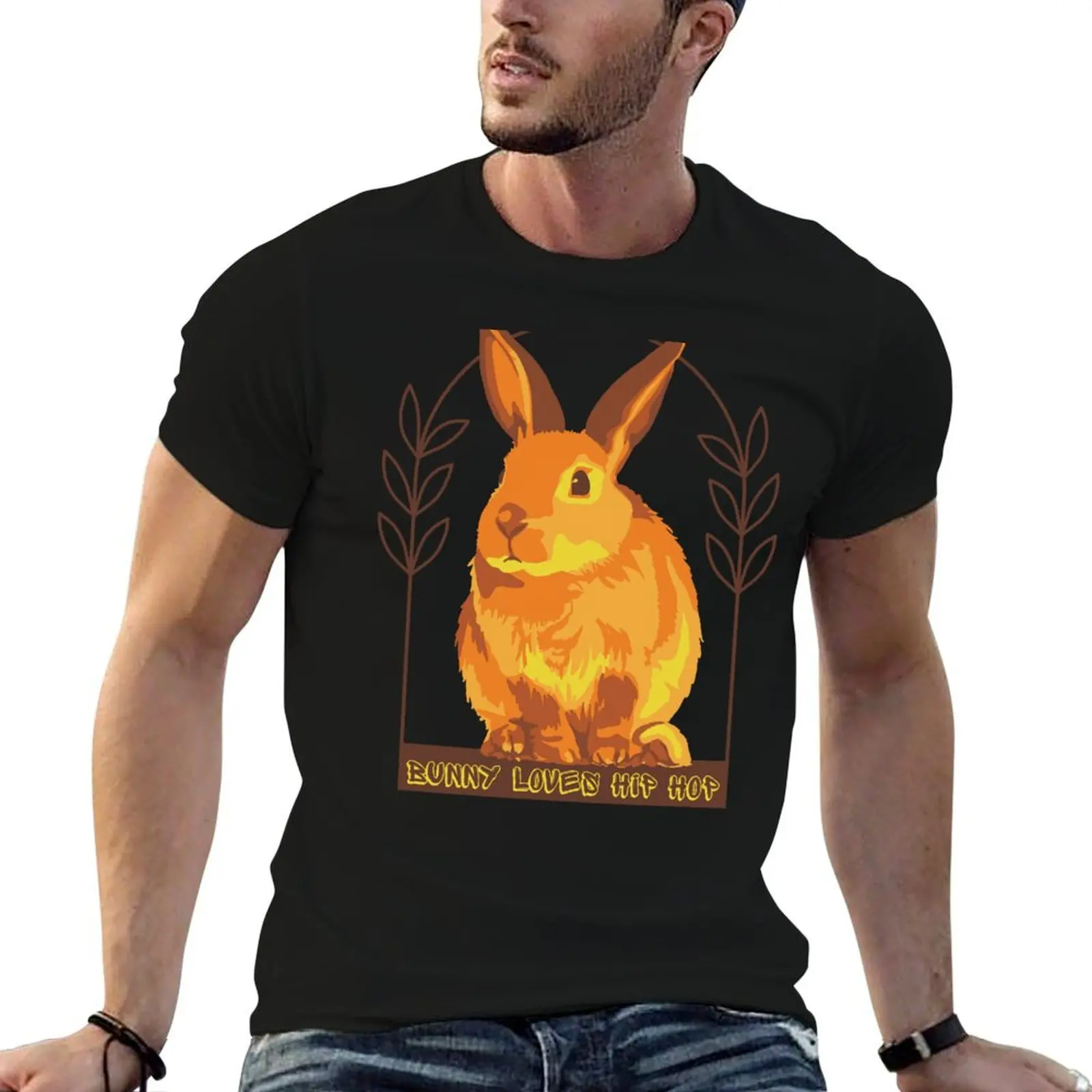 

Bunny Loves Hip Hop T-Shirt man t shirts for men man t shirt heavy cotton t shirts for man graphic tees T-Shirt
