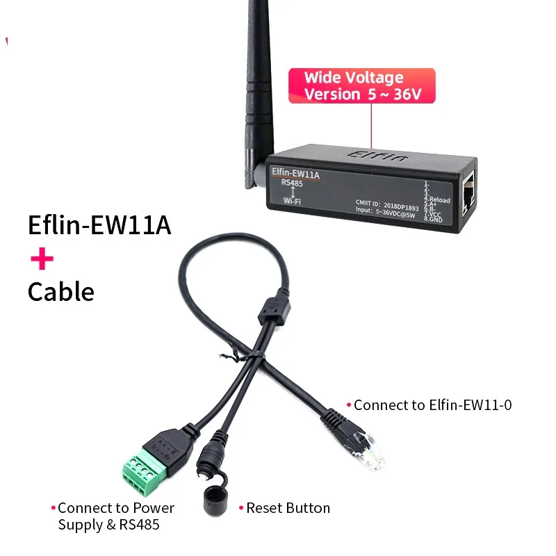 EW11A Wireless Networking Devices Modbus TPC RJ45 RS485 to WIFI Serial Server DTU