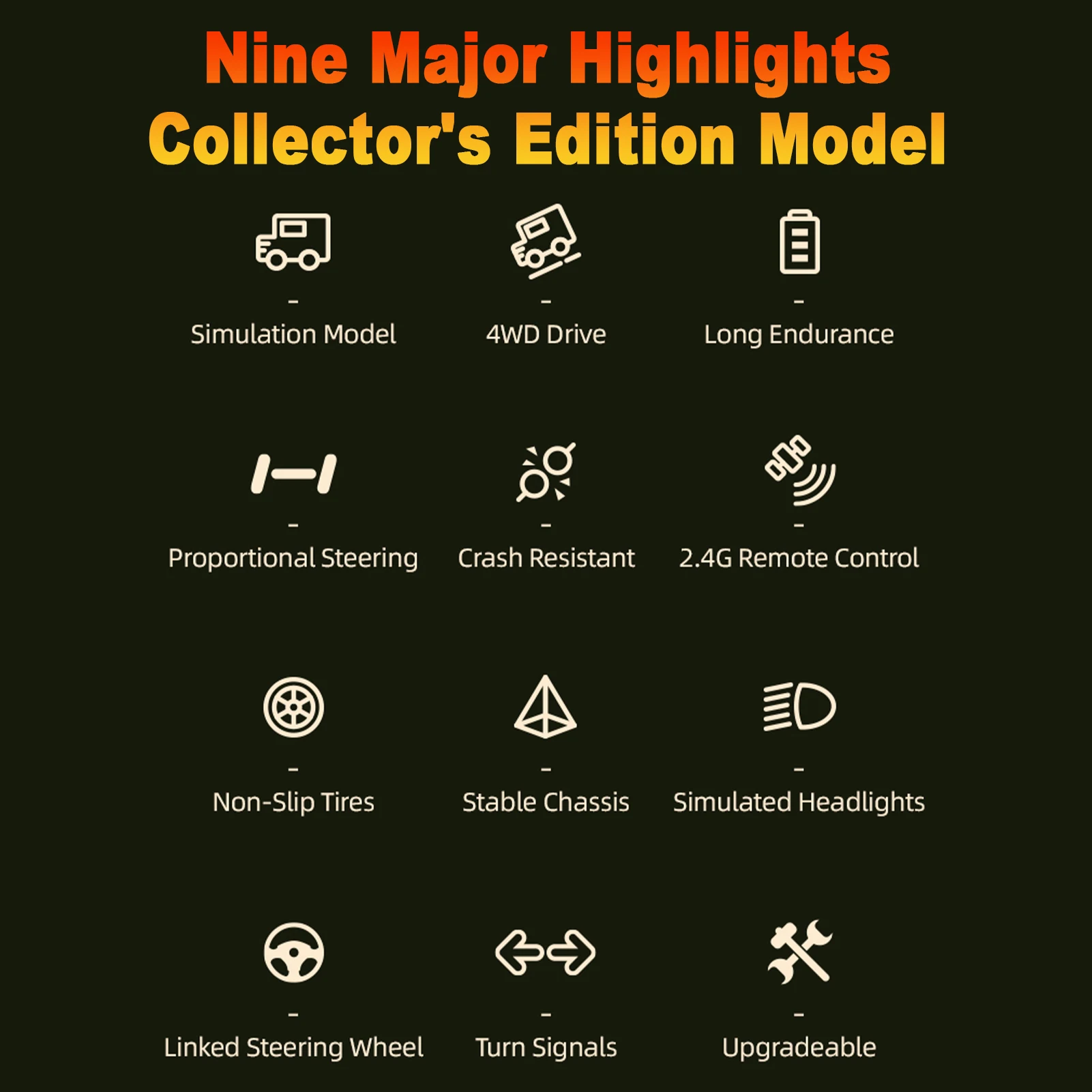 【Nowość】Zdalnie Sterowany Samochód dla Dzieci 2.4Ghz 4WD Terenowy Pojazd z Oświetleniem 1:10 Elektryczny Samochód Terenowy dla Dorosłych i Chłopców