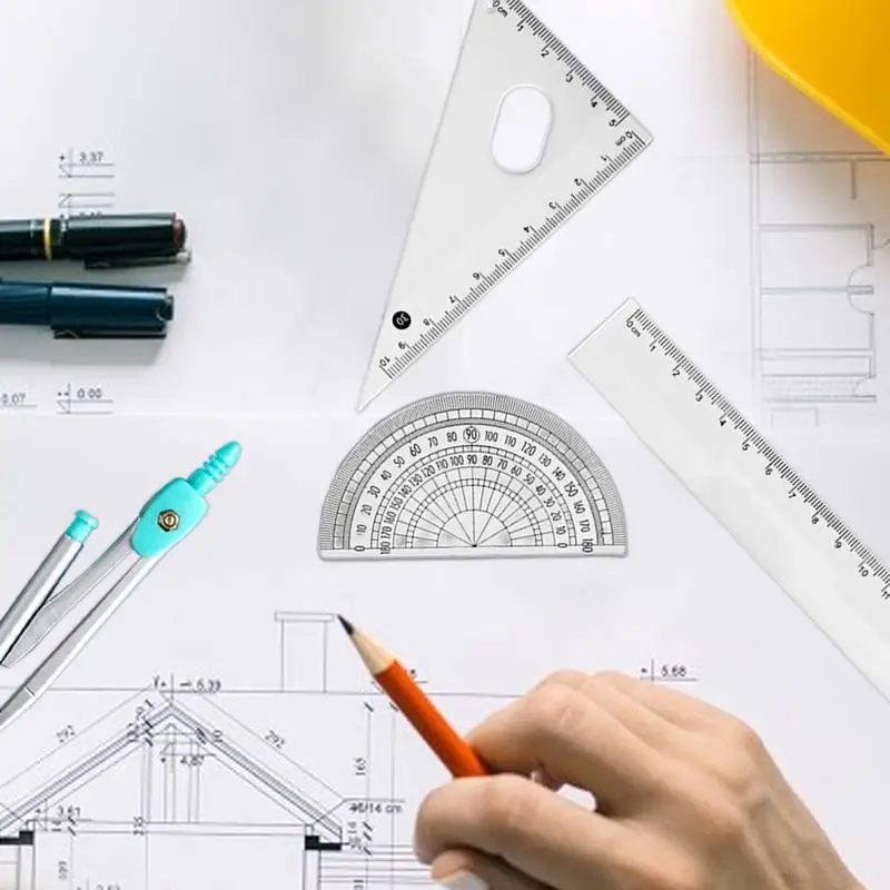 Mathe Geometrie Kit bruchs icher Eisen Box Mathe Kompass und Winkelmesser Set 7x Mathe Geometrie Kompass Student liefert Winkelmesser und