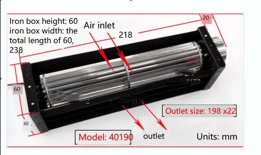 Imagem -04 - Cross-flow Fan 12v 24v Rolamento de Esferas Ventilação Pequeno Ventilador dc