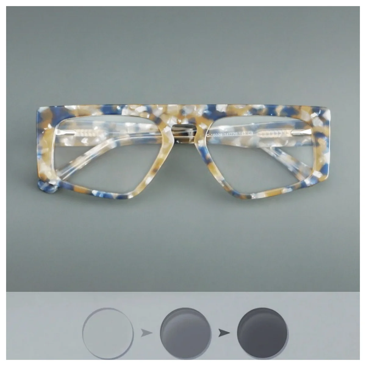 

Vintage Handmade Acetate Reading Glasses Women Myopia Photochromic Anti Blue Light Prescription Glasses Men Eyewear