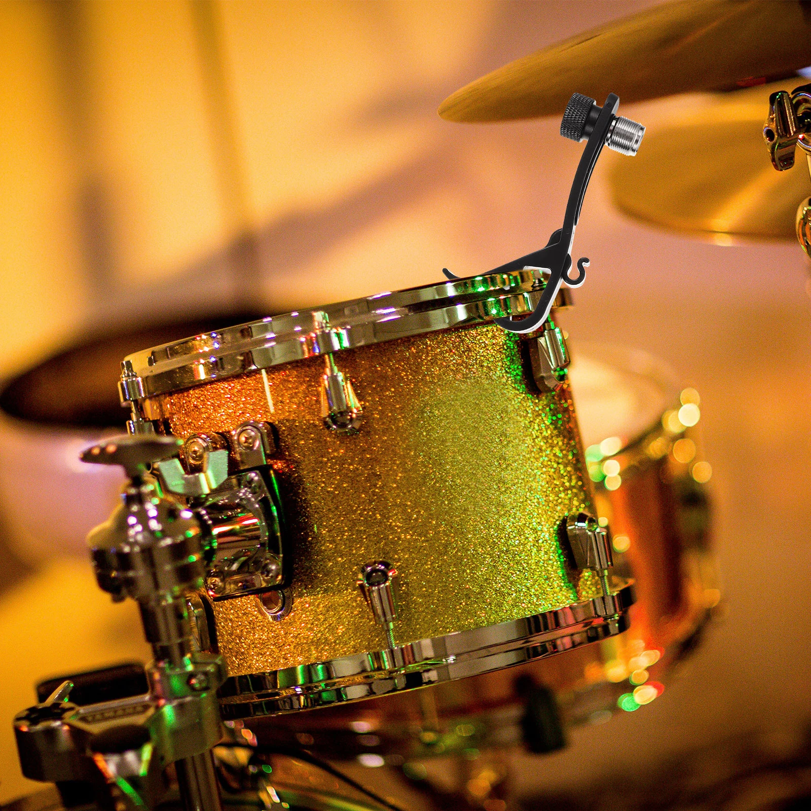 

4Pcs Shock-Proof Drum Mic Clips Compact Lightweight Mount for Most Handheld Microphones Secure Fixing Clip for Drum Set