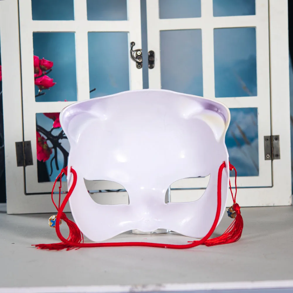 Halbgesichtsmaske, hochwertige Kätzchenmaske, Katzenkopfmaske, dekorativ für Foto-Requisiten, Feiertagsfeiern, Bühnenauftritte